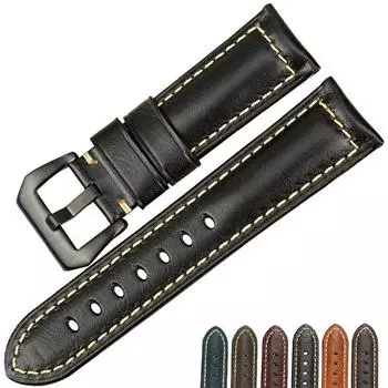 Ремешок для часов Масло Воск Коровья кожа 20–26 мм Ремешок для часов ручной работы 22mm