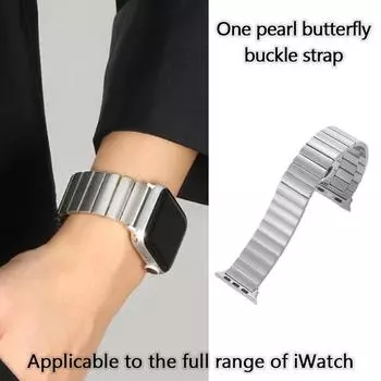 Ремешок для часов, металлический ремешок для Apple Watch 8, 7, 45 мм, 41 мм, ультра 49 мм, ремешок с пряжкой-бабочкой из нержавеющей стали для iwatch 6, 5, 4, 3 SE, 44 мм, 42 мм, 40 мм 45mm