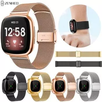 Ремешок для часов Milanese Bracelet для Fitbit Versa 3 Smart Watch Band Replacement из нержавеющей стали для Fitbit Sense Wristband