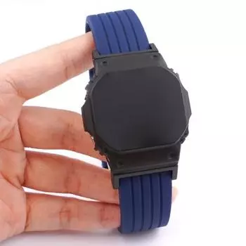 Ремешок для часов, мягкие водонепроницаемые аксессуары, силиконовый ремешок 22 мм, браслет, совместимый с Casio GA-110/DW-5600/GA2100 коричневый