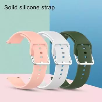 Ремешок для часов Мягкий силиконовый 20 мм Спортивный браслет Сменный ремешок для часов Samsung Galaxy Watch 4 40 мм/Классический 42 мм