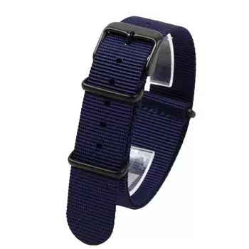 Ремешок для часов NATO с черной пряжкой, короткий ремешок с инструкцией по установке, матовая пряжка [Nat MK] (20мм, ВМС)