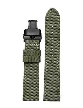 Ремешок для часов Нейлоновый холст Прочный удобный кожаный ремешок с подкладкой 18–24 мм 18mm