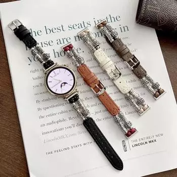 Ремешок для часов ремешок для часов для Huawei GT4 41 мм 46 мм GT3 42 мм 46 мм умный ремешок для часов 18 мм 20 мм 22 мм кожаный ремешок для часов в стиле ретро 22mm for GT3 46mm