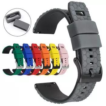 Ремешок для часов Резиновый быстросъемный 20 мм 22 мм Сменные ремни Ремешки для часов Браслеты 20mm