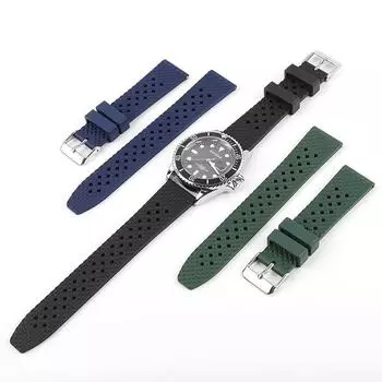 Ремешок для часов, резиновый ремешок для часов премиум-класса, водонепроницаемый ремешок для часов 18 мм, 20 мм, 22 мм, быстросъемный спортивный браслет 18mm