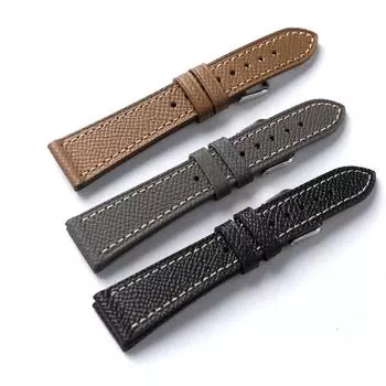 Ремешок для часов ручной работы из пальмовой кожи 18, 19, 20, 21, 22 мм, коричневый, серый, синий, ультратонкий мужской мягкий ремешок из воловьей кожи, винтажный стиль 18mm