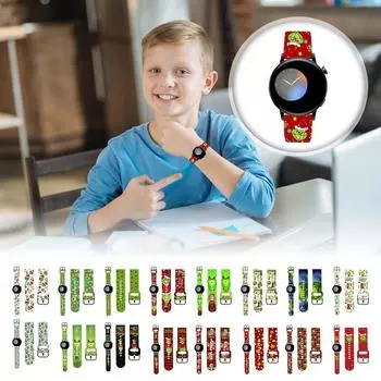 Ремешок для часов с рождественской серией, 20 мм One Size