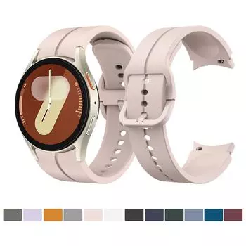 Ремешок для часов Samsung Galaxy Watch 7 40 мм легкий простой черный подходит для мужчин и женщин для Galaxy Watch 5 Pro 45 мм браслет Galaxy watch 7 чёрный