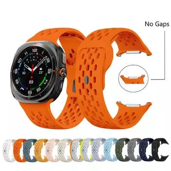 Ремешок для часов Samsung Galaxy Watch Ultra, ремешок для часов No Gaps Outdoor с квадратной пряжкой, аксессуары для Galaxy Watch Ultra, ремешок 47 мм Galaxy watch ultra чёрный