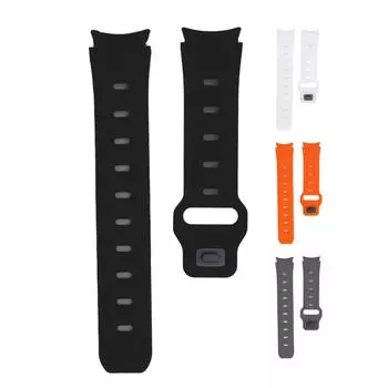 Ремешок для часов силиконовый футбольная текстура быстросъемный двухцветный ремешок для часов Galaxy Watch 6 5 4 Black