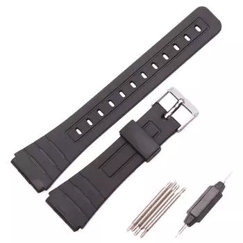 Ремешок для часов силиконовый ремешок для часов женский мужской черный спортивный ремешок для часов для дайвинга с нержавеющей сталью 16 мм 18 мм 20 мм 18mm