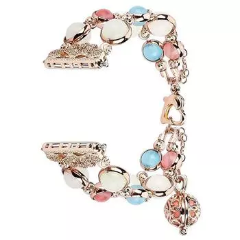 Ремешок для часов со светящимися бусинами из агата для Samsung Galaxy Watch 5 Pro 4 Classic 40 мм 42 мм 44 мм Женский браслет Huawei GT2 Сменный ремешок для часов 20 мм 22 мм