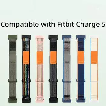 Ремешок для часов, совместимый с Fitbit Charge 5, Сменный спортивный спортивный ремешок для часов, нейлоновая петля, ремешок на запястье A