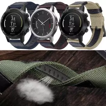 Ремешок для часов Suunto 7 9 baro, ремешок для часов SUUNTO Spartan Sport Wrist HR, нейлоновый ремешок baro D5 TRAVERSE ALPHA, холст, нейлоновый кожаный ремешок на запястье 24mm for suunto армия зеленый