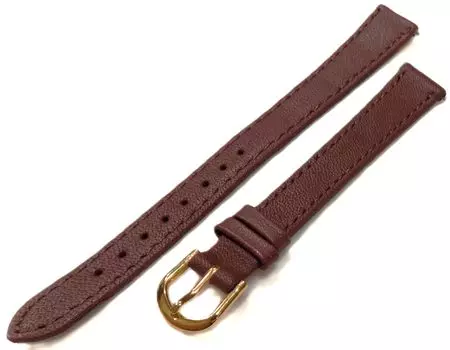 Ремешок для часов Timex 13 мм из натуральной телячьей кожи коричневого цвета, 8,25 дюйма, удлиненная пряжка золотистого тона