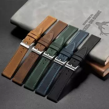 Ремешок для часов, винтажный ремешок для часов, быстросъемный ремешок из воловьей кожи, ремешок для умных часов, аксессуары, 18 мм, 19 мм, 20 мм, 21 мм, 22 мм, браслет 21mm