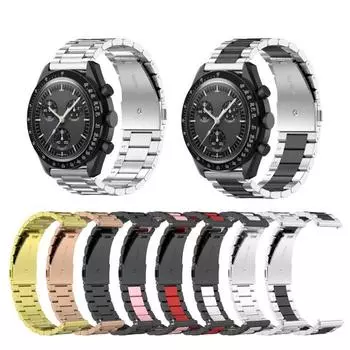 Ремешок для часов водонепроницаемый регулируемый изысканный сменный ремешок для наручных часов из нержавеющей стали для часов Omega Swatch H