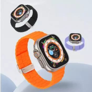 Ремешок для часов, возвратный зажим, силиконовый ремешок для ремешка iWatch 49 мм, 45 мм, 41 мм, 44 мм, 40 мм, 42 мм, 38 мм, 45 мм, ремешок для часов iWatch series 8, 7, 3, 4, 5, 6 se 38 40 41mm