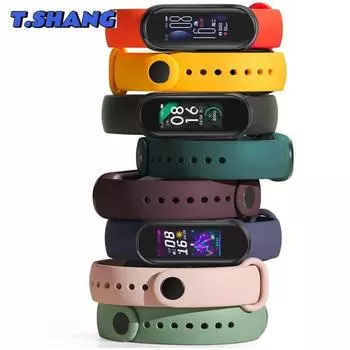Ремешок для часов Xiaomi Mi Band 7 6 5 4 3 браслет силиконовый браслет MiBand 3 4 Band5 Band6 аксессуары для умных часов For Mi Band 5