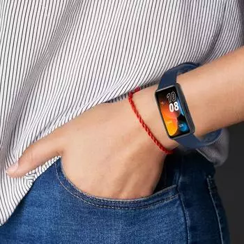 Ремешок для часов Yousheng Soft TPU для Huawei Band 8, регулируемая длина, несколько отверстий, прочный водонепроницаемый сменный браслет белый