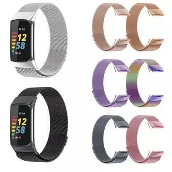 Ремешок для Fitbit Chagre6 Сменный браслет для Charge 5 серебряный
