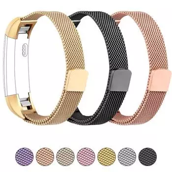 Ремешок для Fitbit HR/Fitbit Alta, ремешок для часов, металлический магнитный миланский сменный браслет для Fitbit Alta, аксессуар для умных часов S чёрный