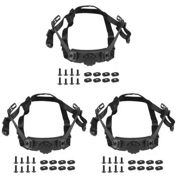 Ремешок для фиксации головы, регулируемый шнур для шлема для занятий спортом на открытом воздухе (черный)