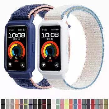 Ремешок для Huawei Band 9, регулируемый нейлоновый ремешок и мягкий чехол TPU Huawei Band 8, замена ремешка для умных часов Huawei band 7 Huawei Band 9 кремовый
