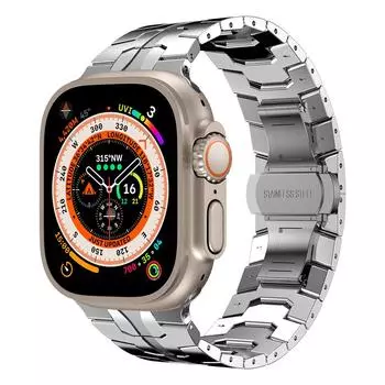 Ремешок для IWatch 49мм 45мм 46мм 42мм 41мм Ремешок для часов Титан Apple Watch Ultra 10 9 8 7 6 5 Металлический сменный ремешок Ultra 1-2 49mm серебряный