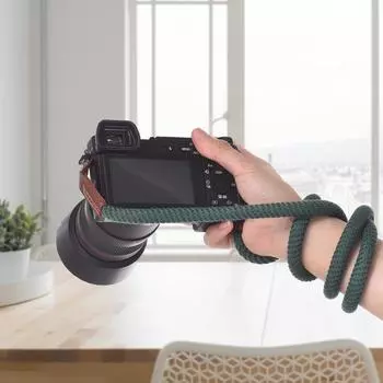 Ремешок для камеры 100 см, шейный ремень для камеры, винтажный плечевой ремень для цифровых беззеркальных камер SLR DSLR темно-зеленого