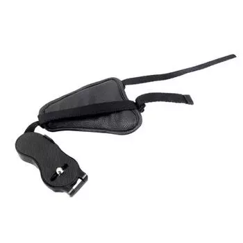 Ремешок для камеры с быстросъемной площадкой для крепления на штатив, противоскользящая конструкция, универсальный, легко устанавливаемый, регулируемый ремешок для камеры на запястье чёрный