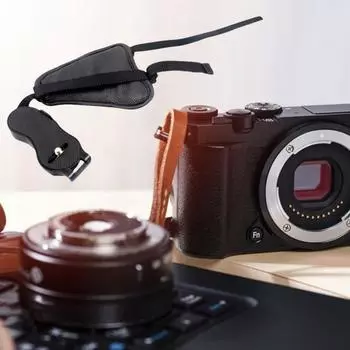 Ремешок для камеры с быстросъемной площадкой для крепления на штатив, противоскользящий дизайн, универсальный, легко устанавливаемый, регулируемый ремешок для камеры чёрный
