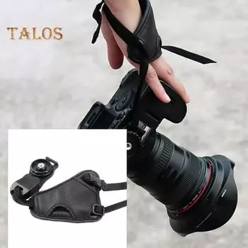 Ремешок для камеры с быстросъемной площадкой для крепления на штатив, противоскользящая конструкция, универсальный, легко устанавливаемый, регулируемый ремешок для камеры на запястье чёрный