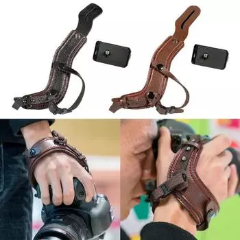 Ремешок для камеры с застежкой-кнопкой, эргономичный дизайн, водонепроницаемый, износостойкий, универсальный, декоративный ремешок для камеры коричневый