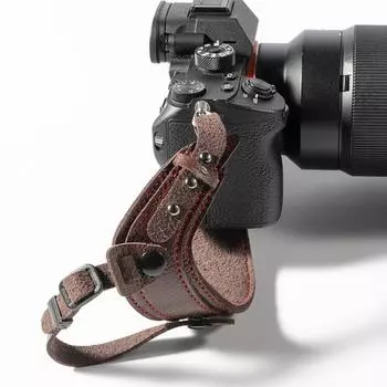 Ремешок для камеры Yousheng с застежкой-кнопкой, эргономичный дизайн, водонепроницаемый, износостойкий, универсальный, декоративный ремешок для камеры коричневый