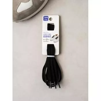 Ремешок для кроссовок Daiso Oval 8 мм, черный