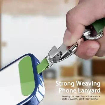 Ремешок для мобильного телефона через плечо, широкий шейный ремешок с креплением для защиты от потери, регулируемые аксессуары для телефонов чёрный