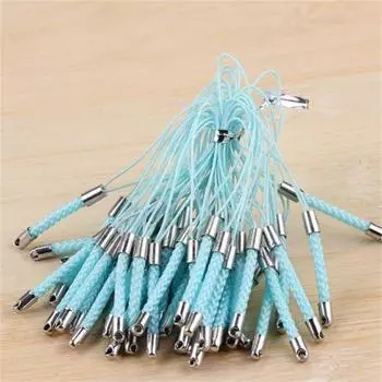 Ремешок для мобильного телефона DIY аксессуары металлическая пряжка подвесное кольцо Пряжка-лобстер веревка 100 шт. бусины ремешок для ювелирных изделий 7-8cm розовый