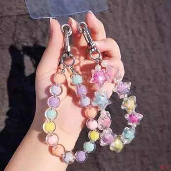 Ремешок для мобильного телефона, ремешок для мобильного телефона, чехол для телефона цвета конфеты, брелок для ключей, универсальный браслет для Samsung iPhone Xiaomi Huawei