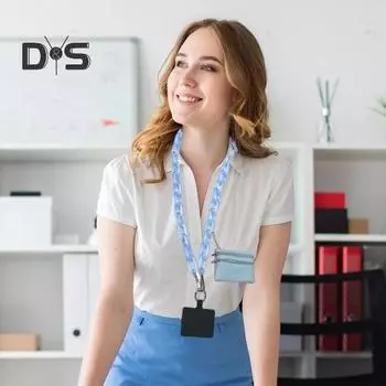 Ремешок для мобильного телефона с карманом для монет, мини-держатель для карт, прозрачный акриловый цепочный съемный ремешок для телефона, ремешок для подвешивания мобильного телефона розовый