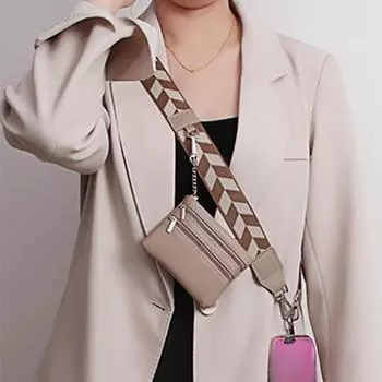 Ремешок для мобильного телефона с небольшим карманом на молнии, мини-держатель для карт в этническом стиле, съемный E