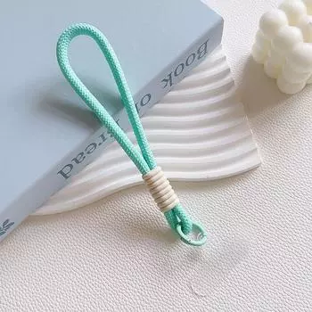 Ремешок для мобильного телефона с разделителем, плетеный на запястье, сумка для стакана с водой, кулон, цветной, простой, унисекс, подарочный брелок для телефона, цепочка для подвешивания