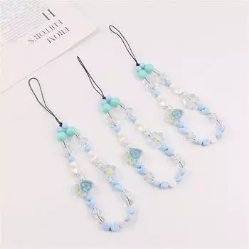 Ремешок для мобильного телефона с розовым медведем, защищающий от потери, цепочка для мобильного телефона, ремешок для телефона, чехол для телефона, ремешок pink blue