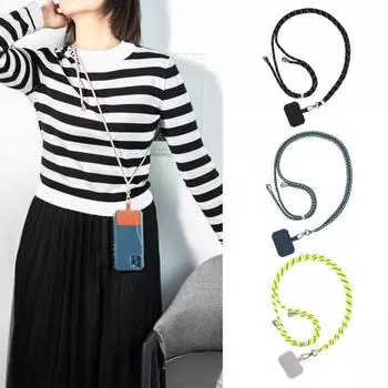 Ремешок для мобильного телефона, устойчивый к разрыву, износостойкий ремешок для мобильного телефона, портативный портативный уличный аксессуар через плечо флуоресцентный зеленый