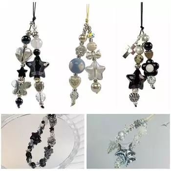 Ремешок для мобильного телефона в виде бабочки, звезда, сердце, цепочка для мобильного телефона, акриловый ремешок для телефона Y2K, брелок для телефона Style 3