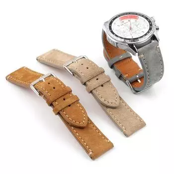 Ремешок для наручных часов 18 мм/20 мм 22 мм/24 мм в винтажном стиле ручной работы с тонкой строчкой, сменный ремешок для часов для мужчин