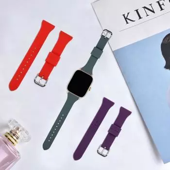 Ремешок для наручных часов 20/22 мм, дышащий регулируемый эластичный, мягкий силиконовый спортивный ремень для часов, замена для Samsung, Garmin, Huawei, Huami B красный