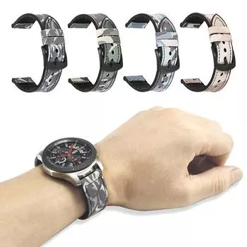 Ремешок для наручных часов, прочный, 20 мм/22 мм, водонепроницаемый, нескользящий, браслет из искусственной кожи для часов Huawei 22 mm