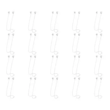 Ремешок для наушников для AirPods 1 2 3 Pro, силиконовый держатель для веревки с защитой от потери (белый)
